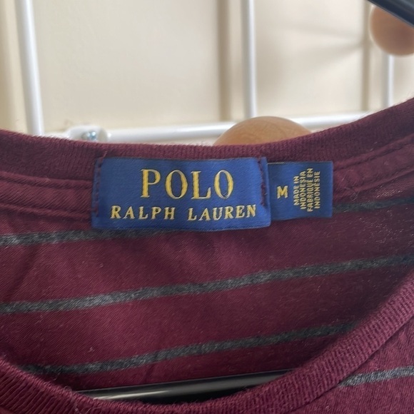 RALPH Lauren - Polo - 90s Style Striped T shirt - red grey - M - Picture 2 of 10